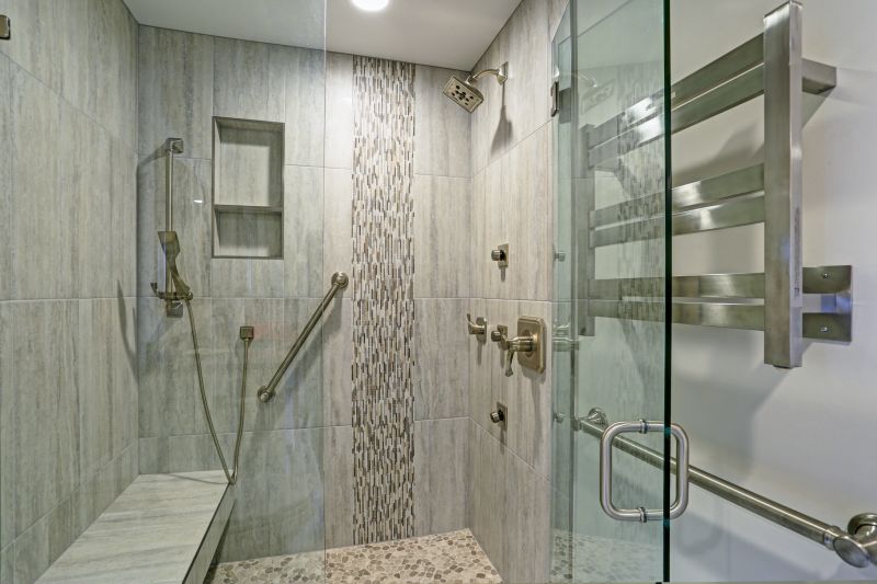 Contemporary Walk-in Shower with Glass Walls
