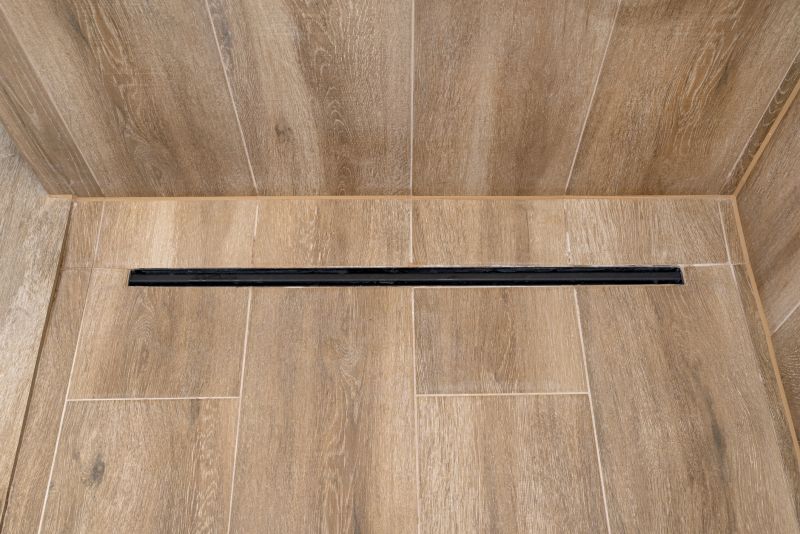Minimalist Shower Floor with Linear Drain